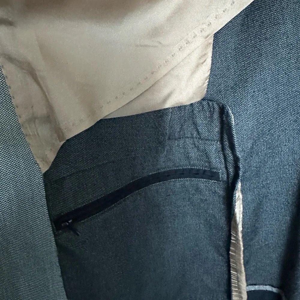 Brunello Cucinelli Light Gray Suede and Cotton 3 Roll 2 Blazer